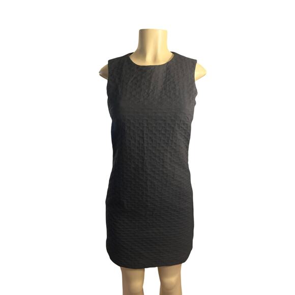 Women 4 Theory Shift 2 Wendt Black Dress Textured Sleeveless Cotton Mini - Picture 2 of 7